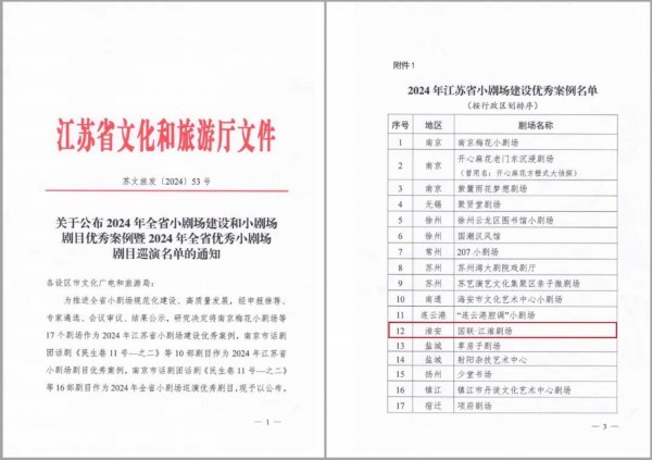 盱眙县江淮剧场成功入选“2024年江苏省小剧场建设优秀案例”.jpg