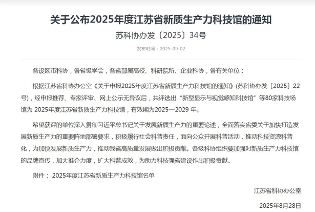 20250904盱眙县凹凸棒石科技创新馆入选江苏省新质生产力科技馆1.jpg